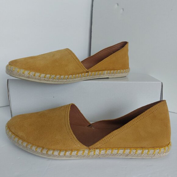 Miz Mooz Mustard Yellow Flats Suede Espadrilles Fall Transition European Coastal - Picture 4 of 14